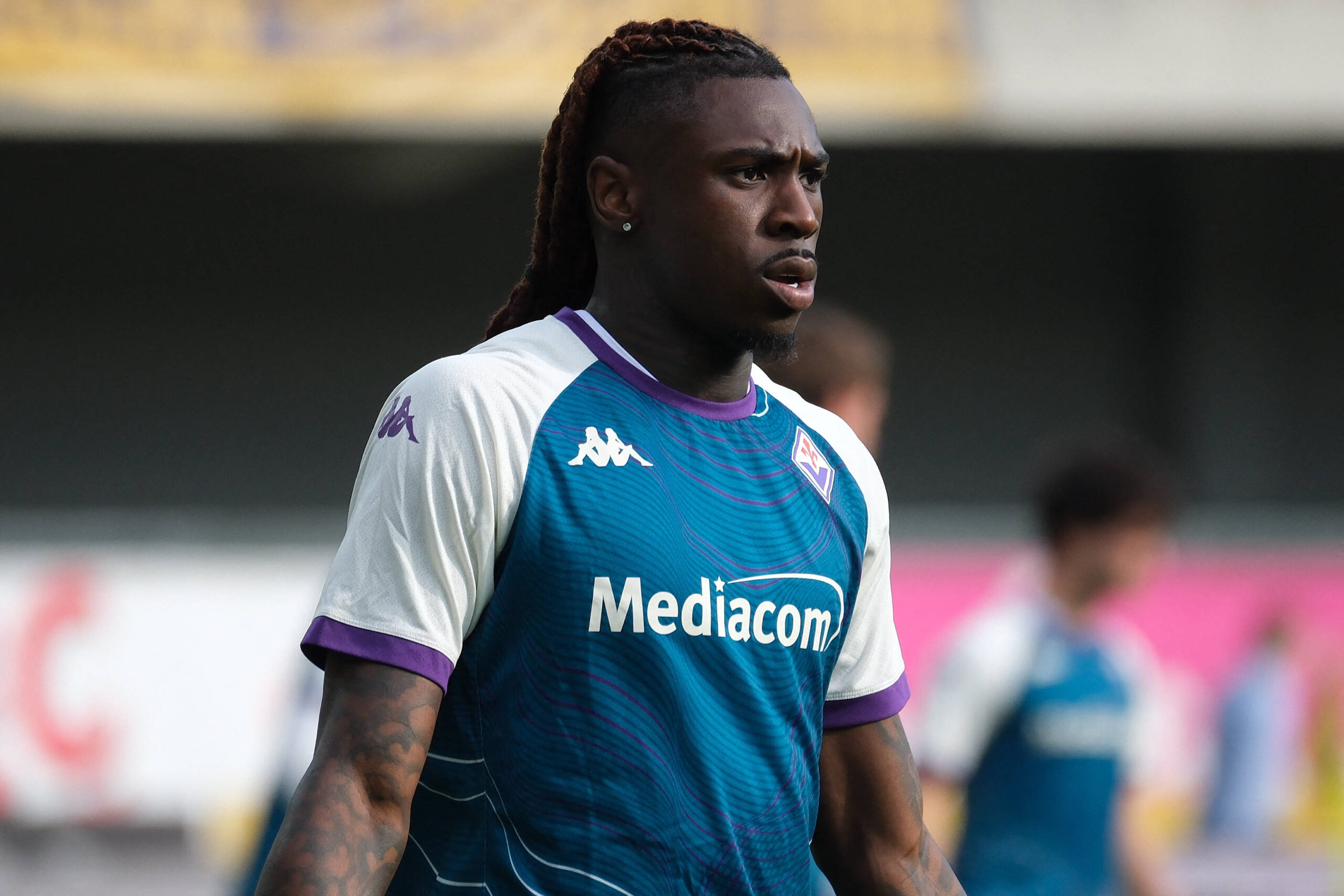 Kean durante Verona-Fiorentina