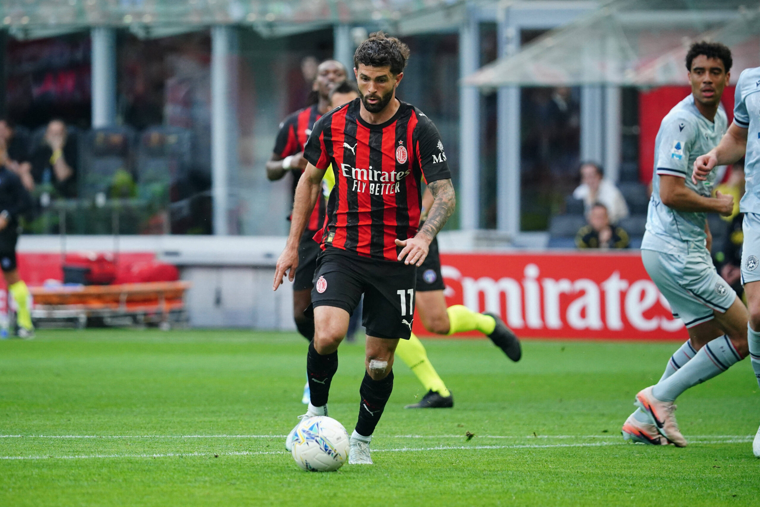 Christian Pulisic in azione durante Milan-Udinese