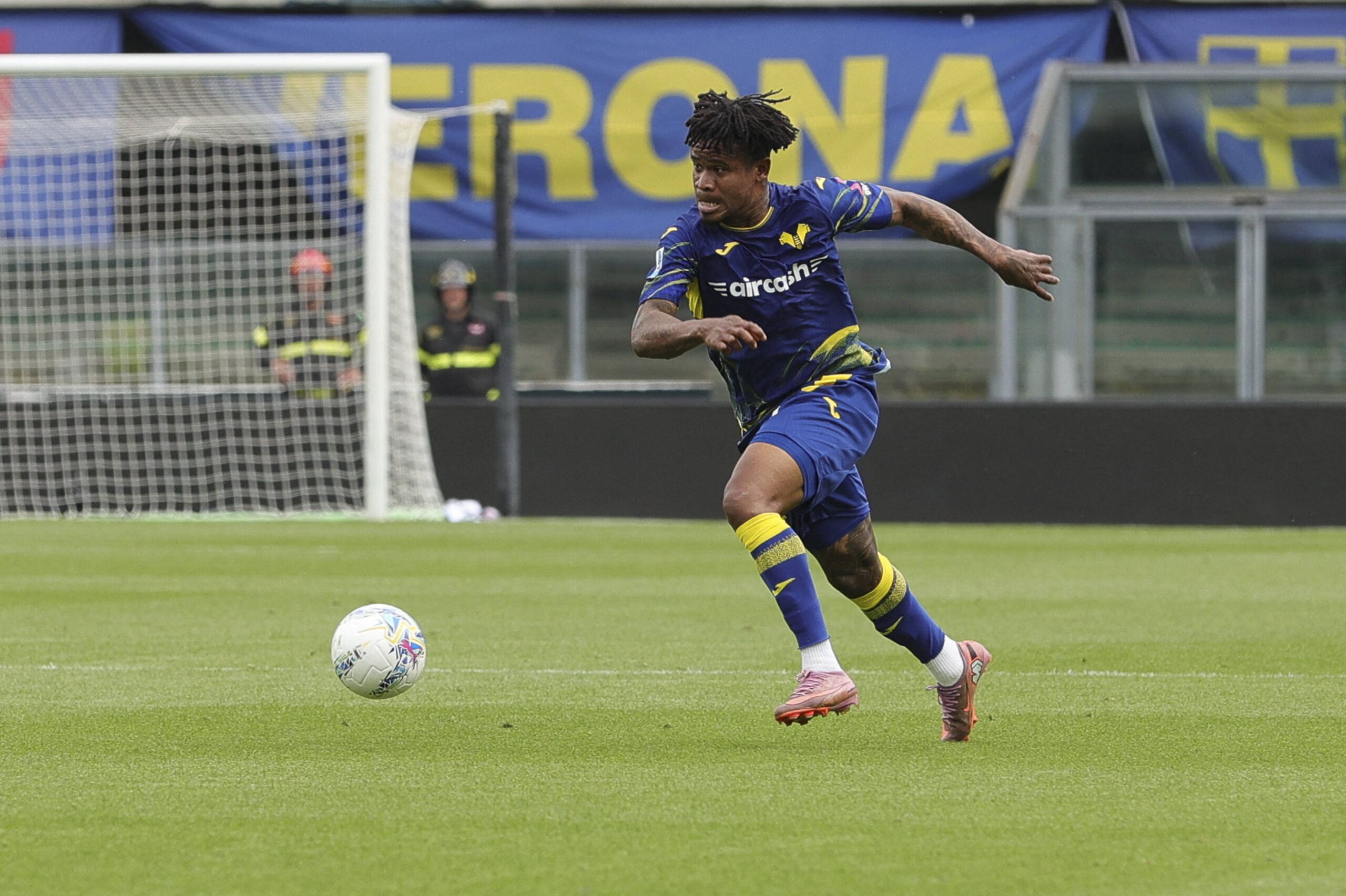 Gift Orban in azione durante Verona-Milan