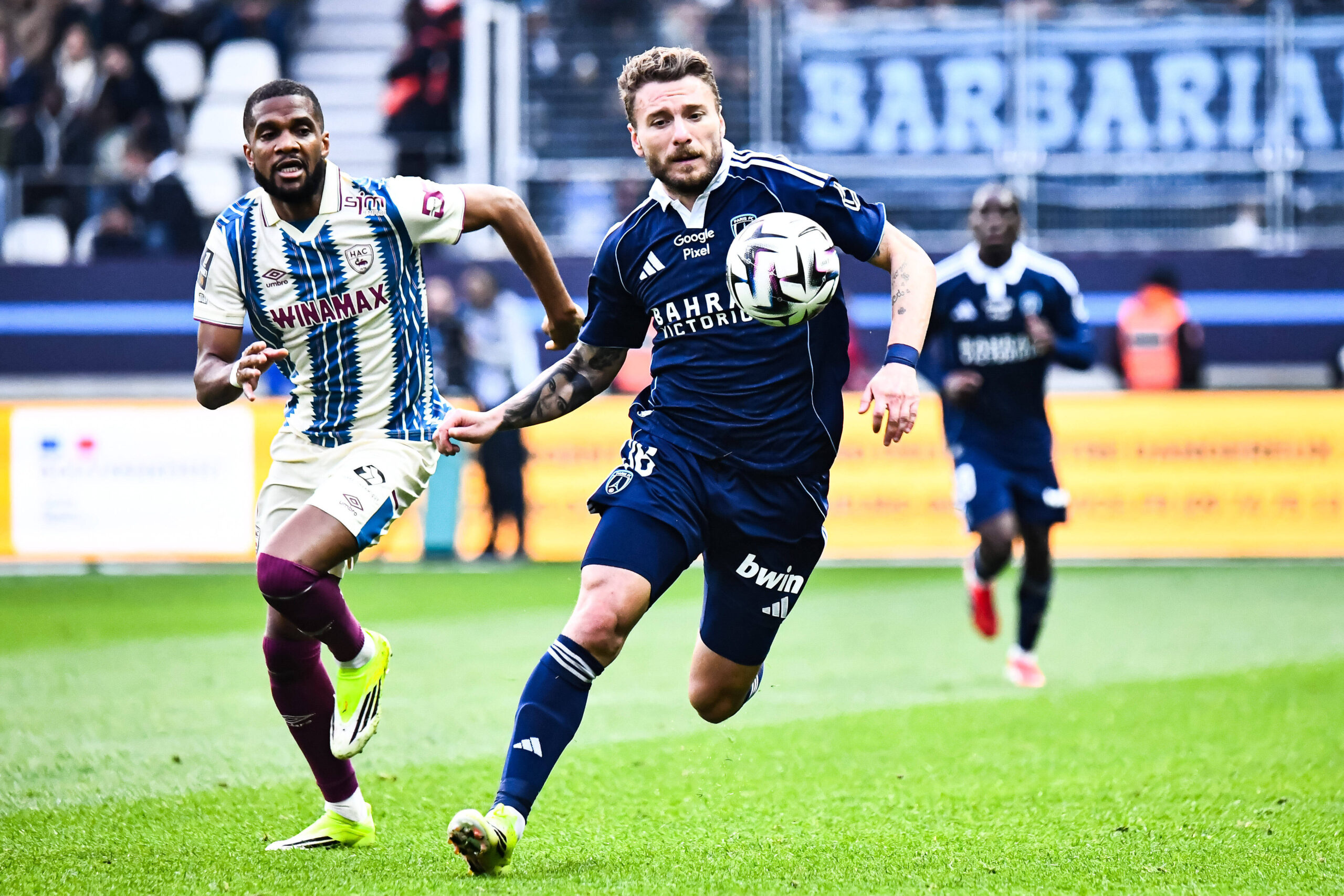 Immobile con la maglia del Paris Fc