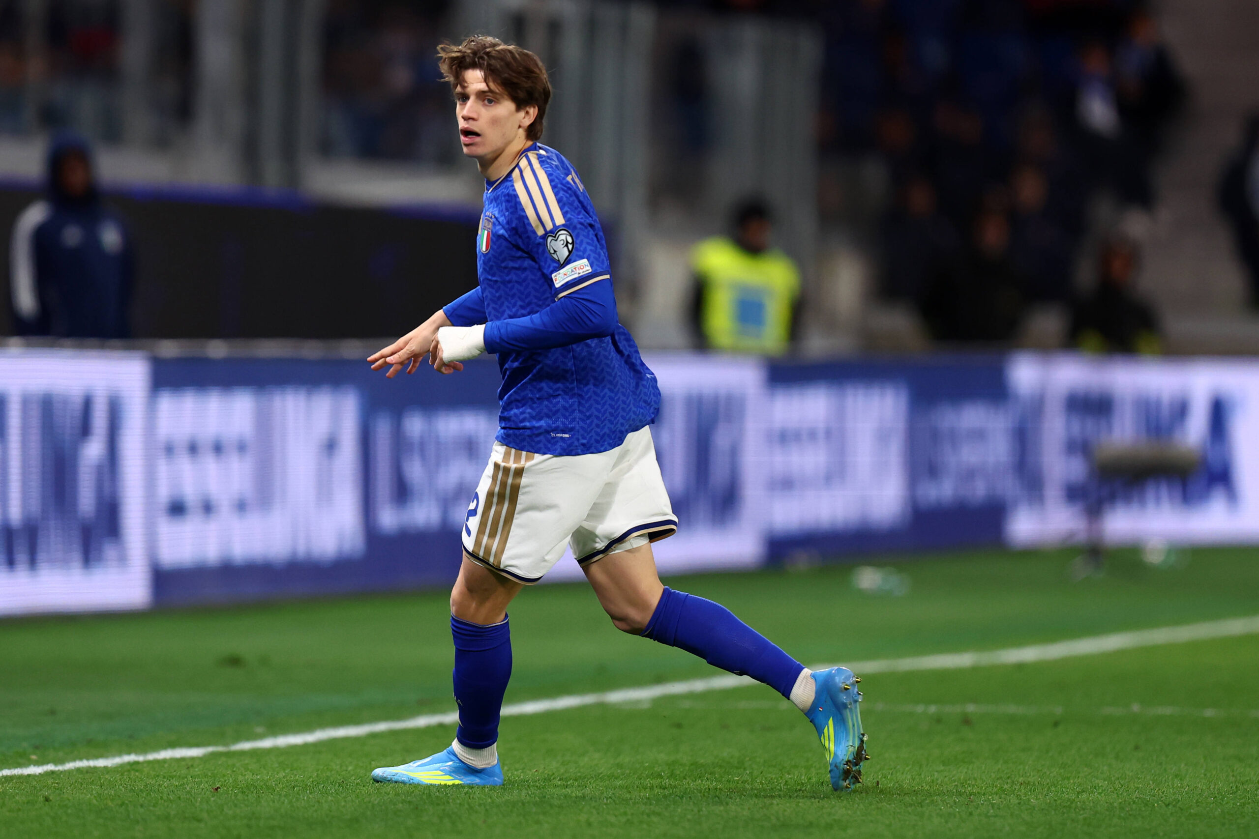 Marco Palestra con la maglia della Nazionale