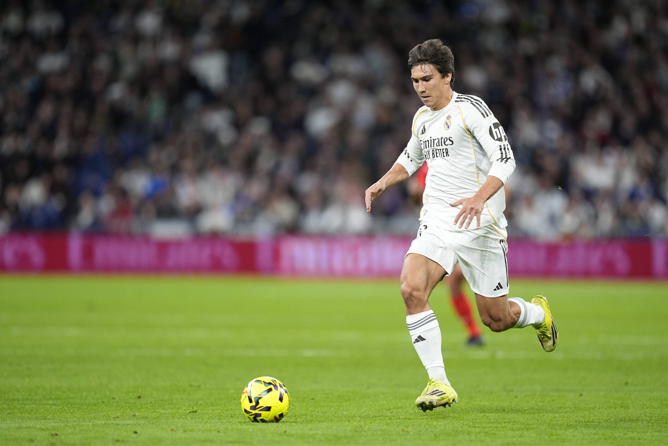March 14, 2026, Madrid, Madrid, Spain: Gonzalo Garcia of Real Madrid CF in action during the Spanish League, LaLiga EA Sports, football match played between Real Madrid and Elche CF at Bernabeu stadium on March 14, 2026, in Madrid, Spain. Madrid Spain - ZUMAa181 20260314_zaa_a181_297 Copyright: xOscarxJ.xBarrosx