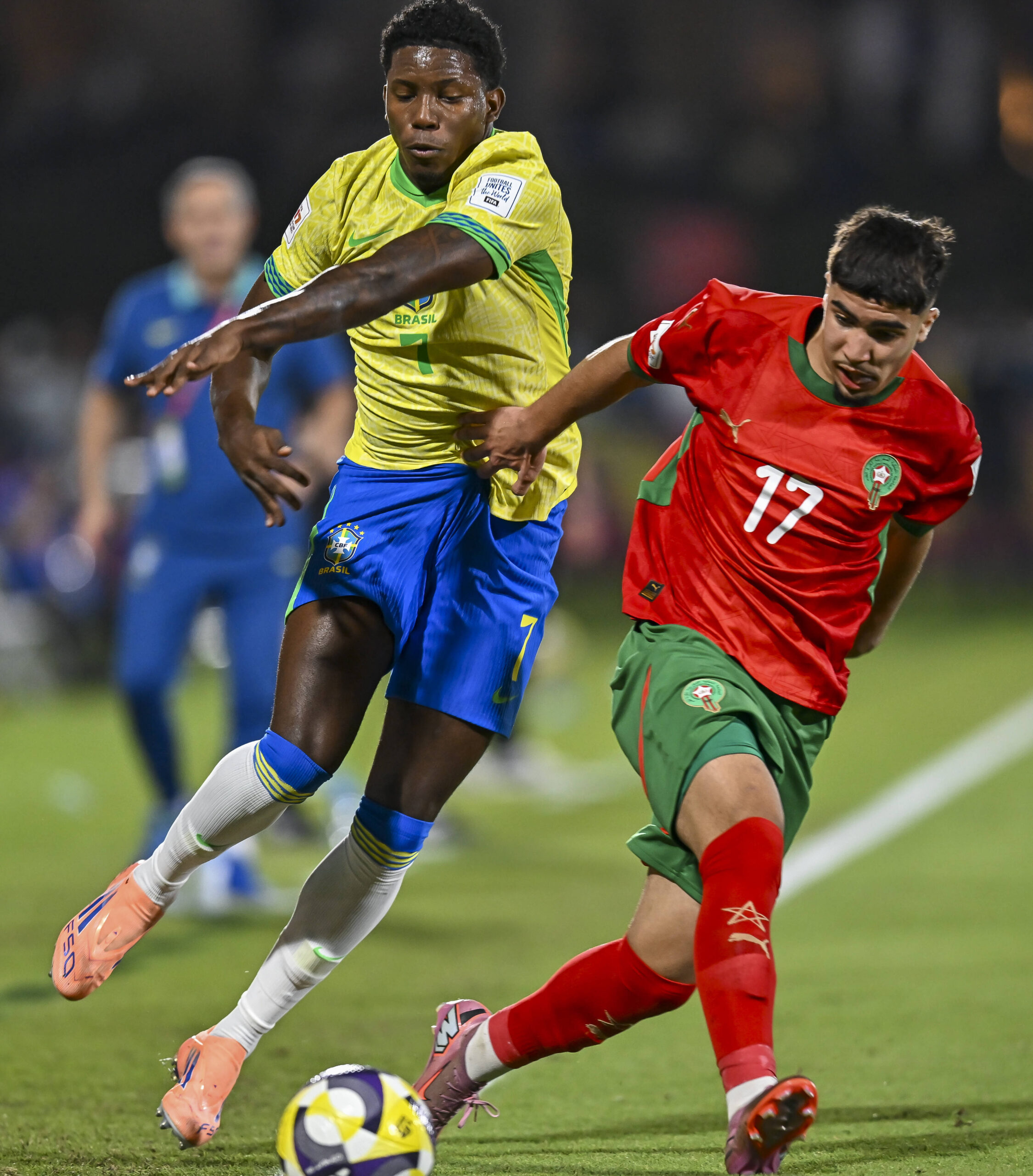 Moncef Zekri durante Marocco-Brasile under 17