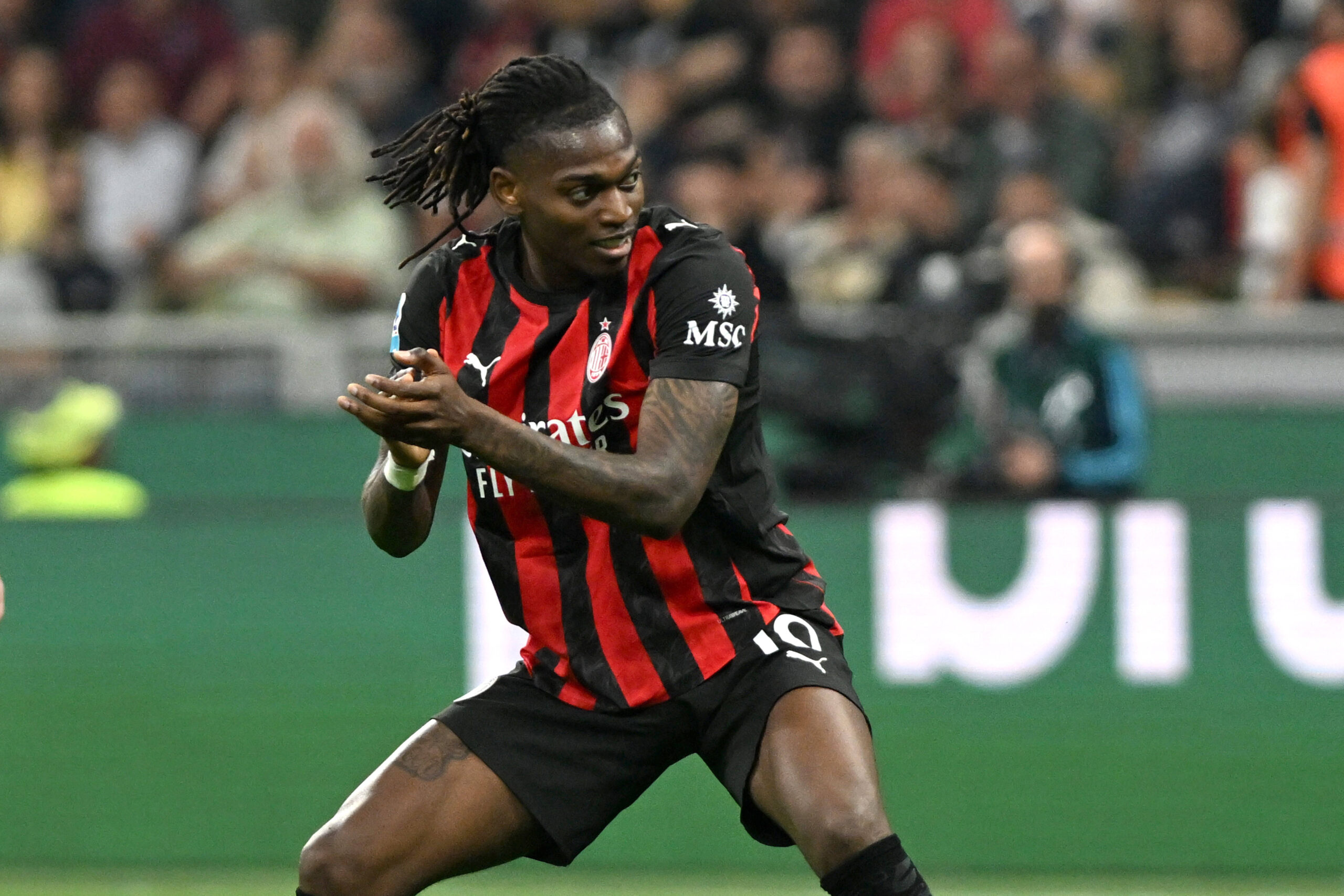 Leao durante Milan-Juventus