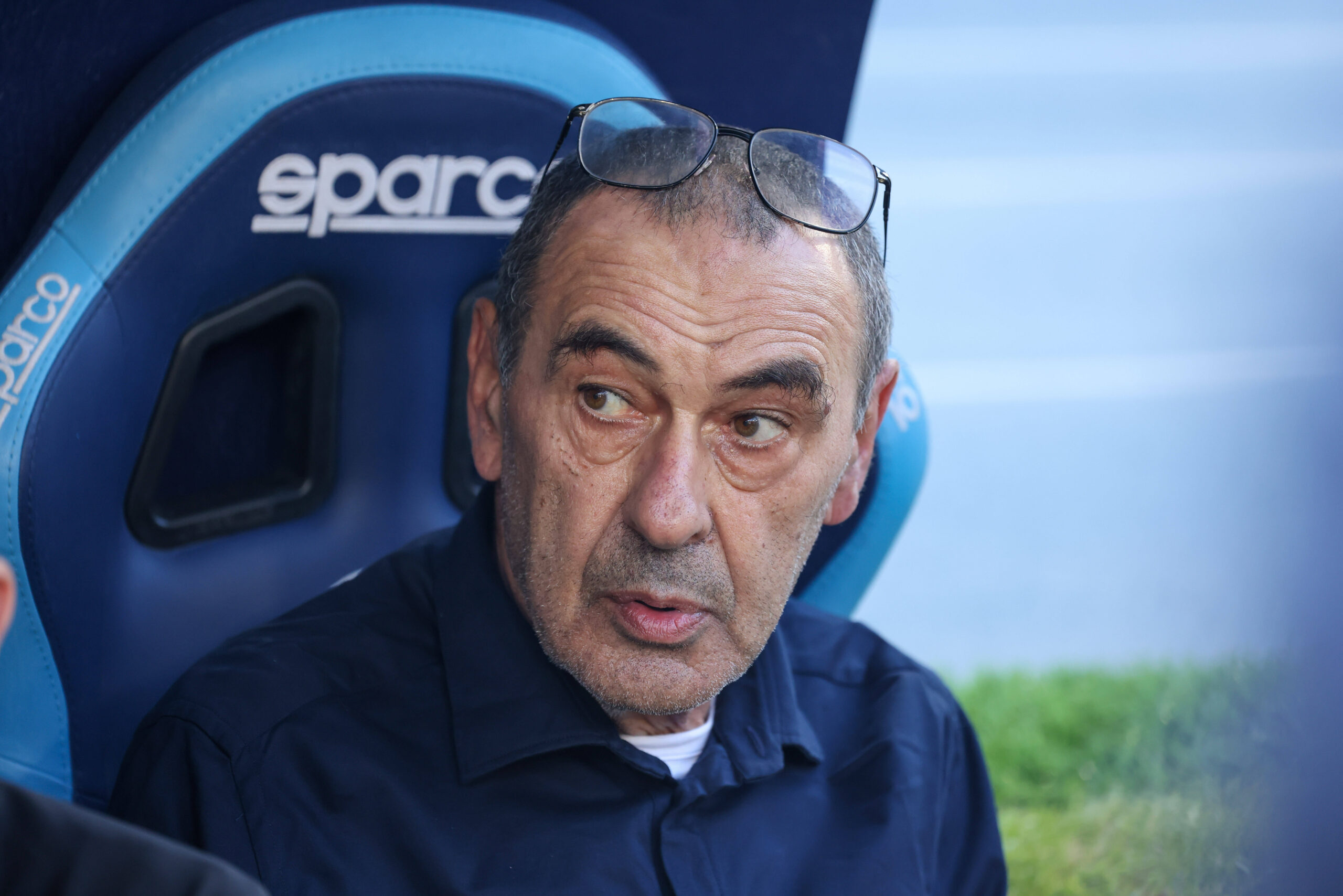 Maurizio Sarri in panchina durante Napoli-Lazio