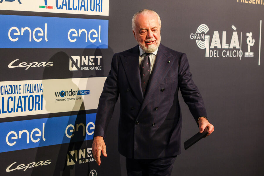 Il presidente del Napoli Aurelio De Laurentiis