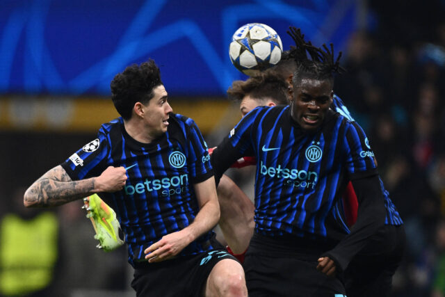 I due difensori dell'Inter Bastoni e Bisseck