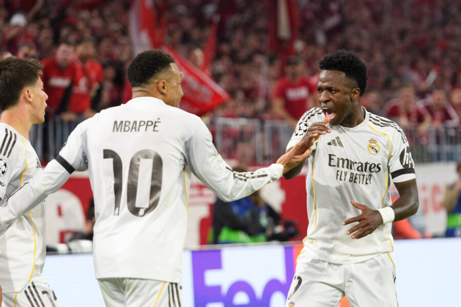 Mbappe e Vonicius contro il Bayern Monaco