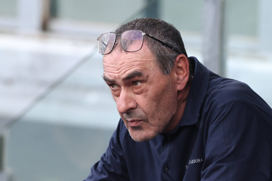 Maurizio Sarri sarà in panchina contro la Roma
