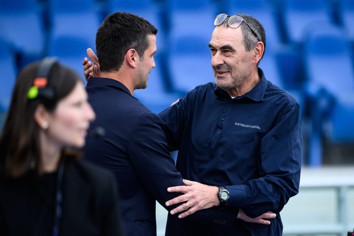 Cristian Chivu e Maurizio Sarri