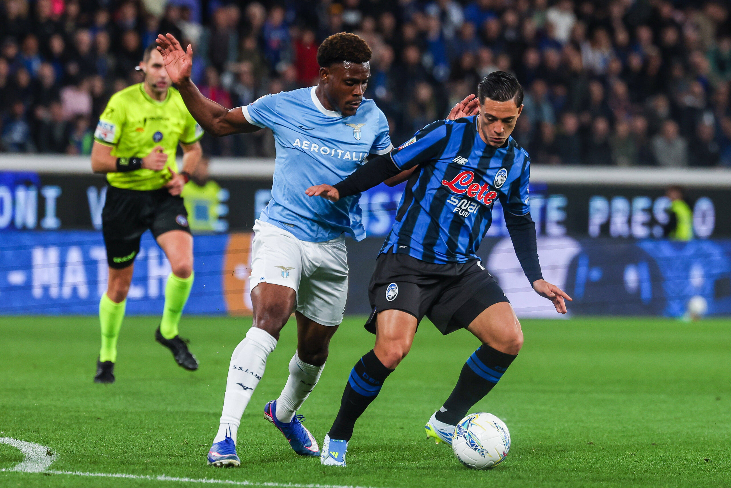 Un momento di Atalanta-Lazio di Coppa Italia