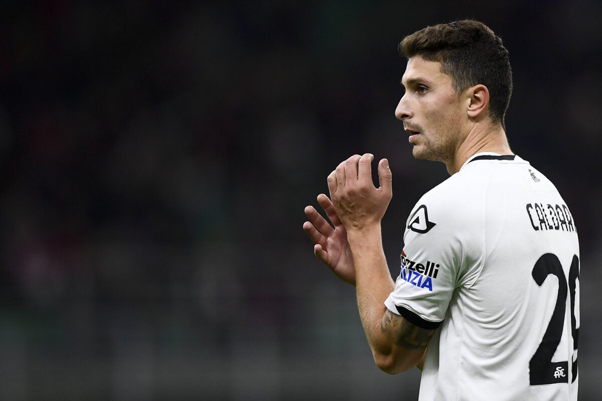 Caldara con la maglia dello Spezia