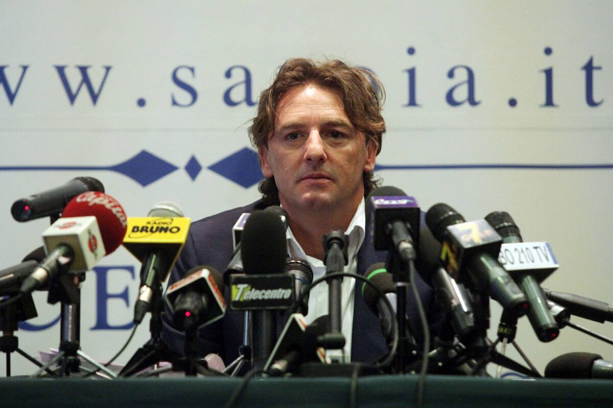 Beppe Signori in conferenza stampa