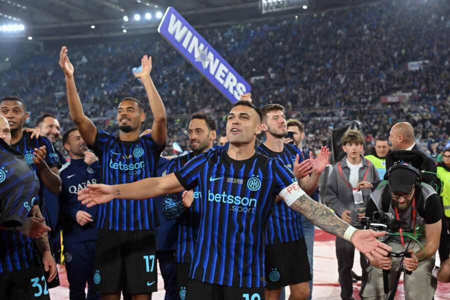 L'Inter festeggia la Coppa Italia