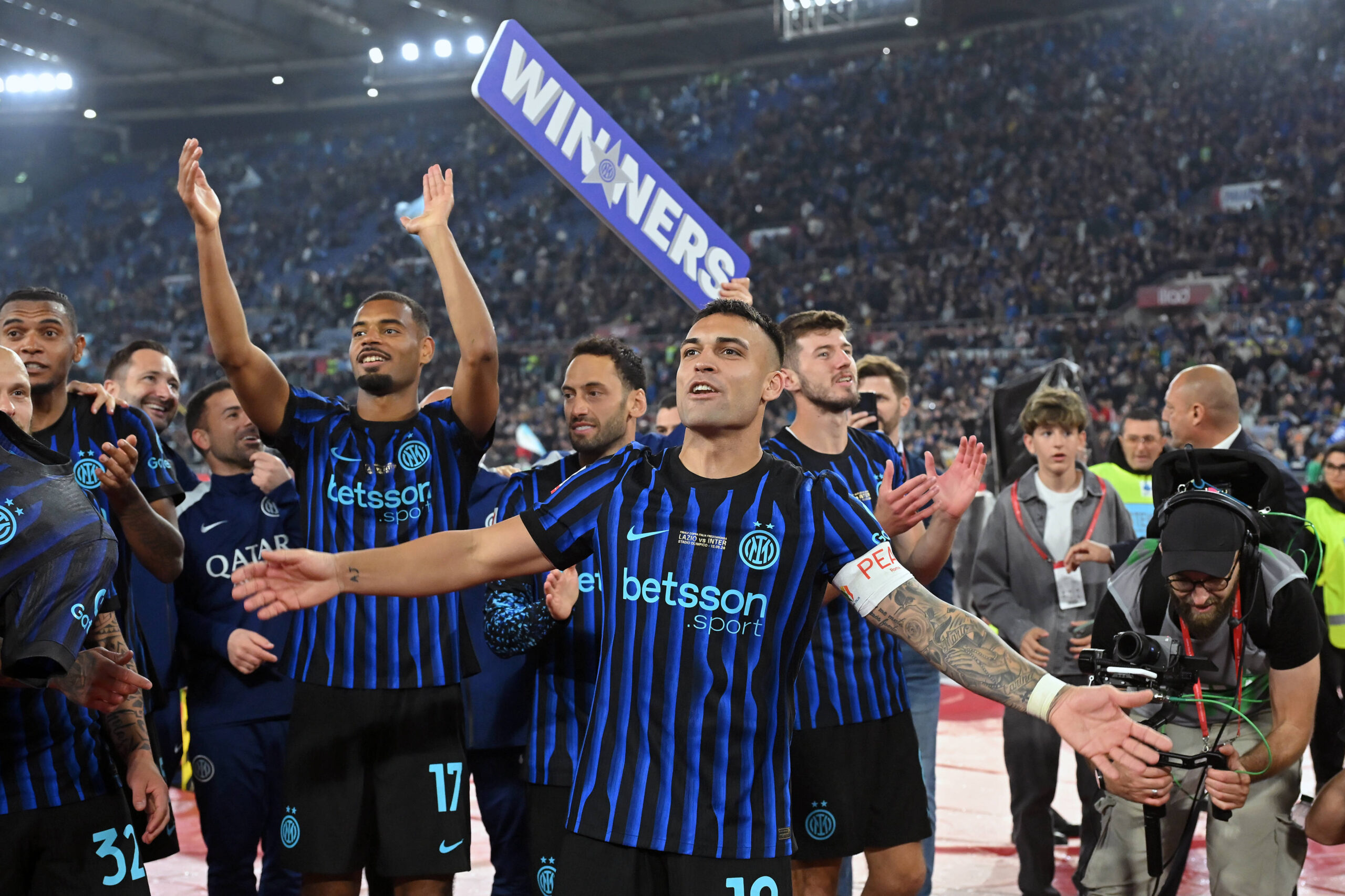 L'Inter festeggia la Coppa Italia