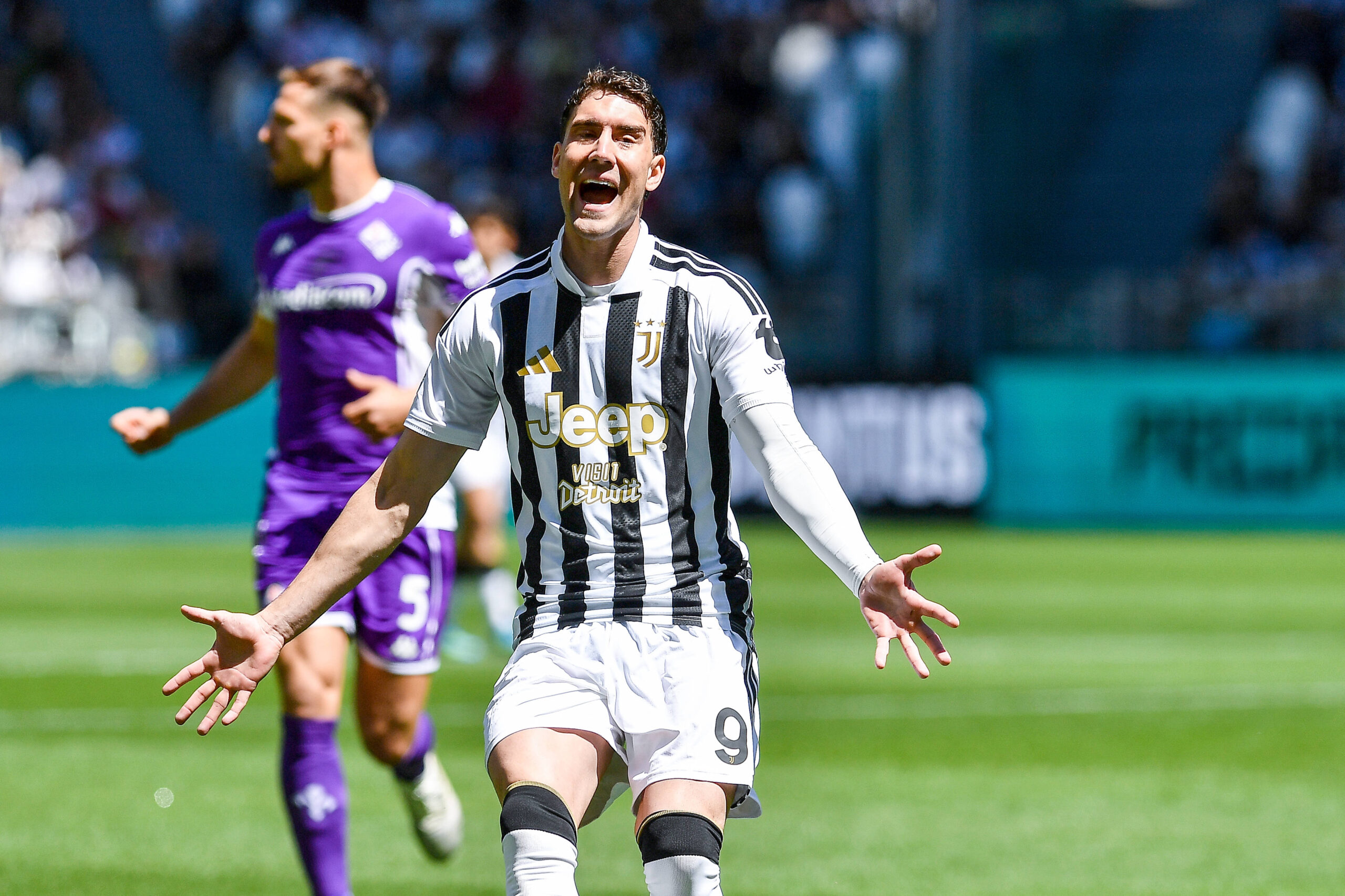 Vlahovic durante Juventus-Fiorentina