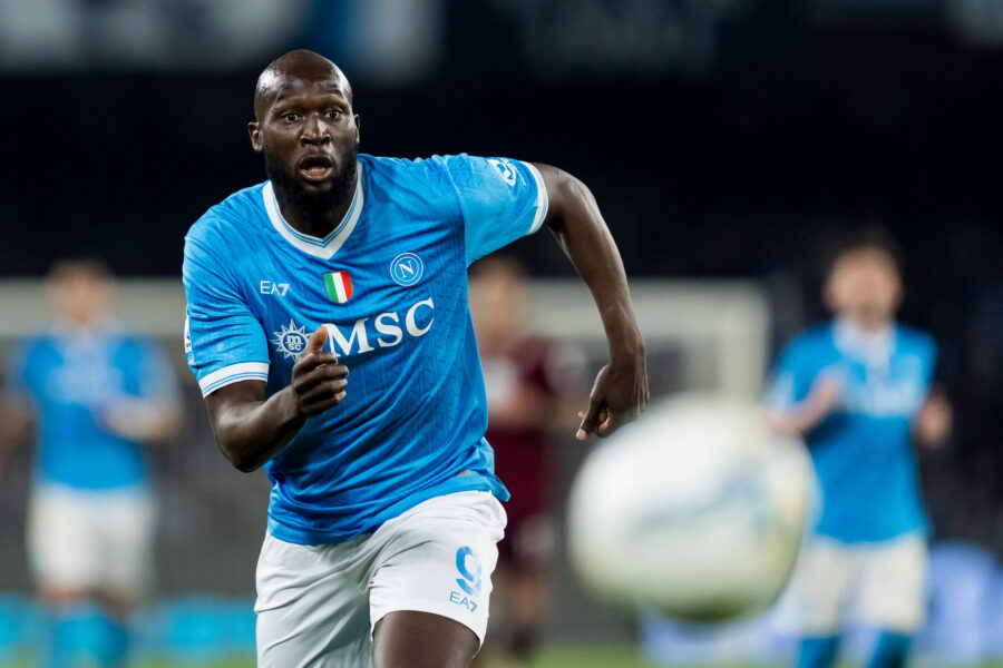 Lukaku in azione in una partita del Napoli