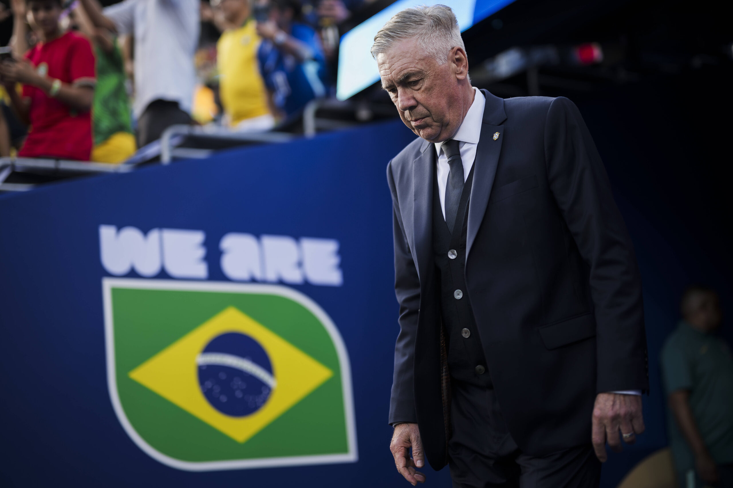 Ancelotti durante Brasile-Marocco