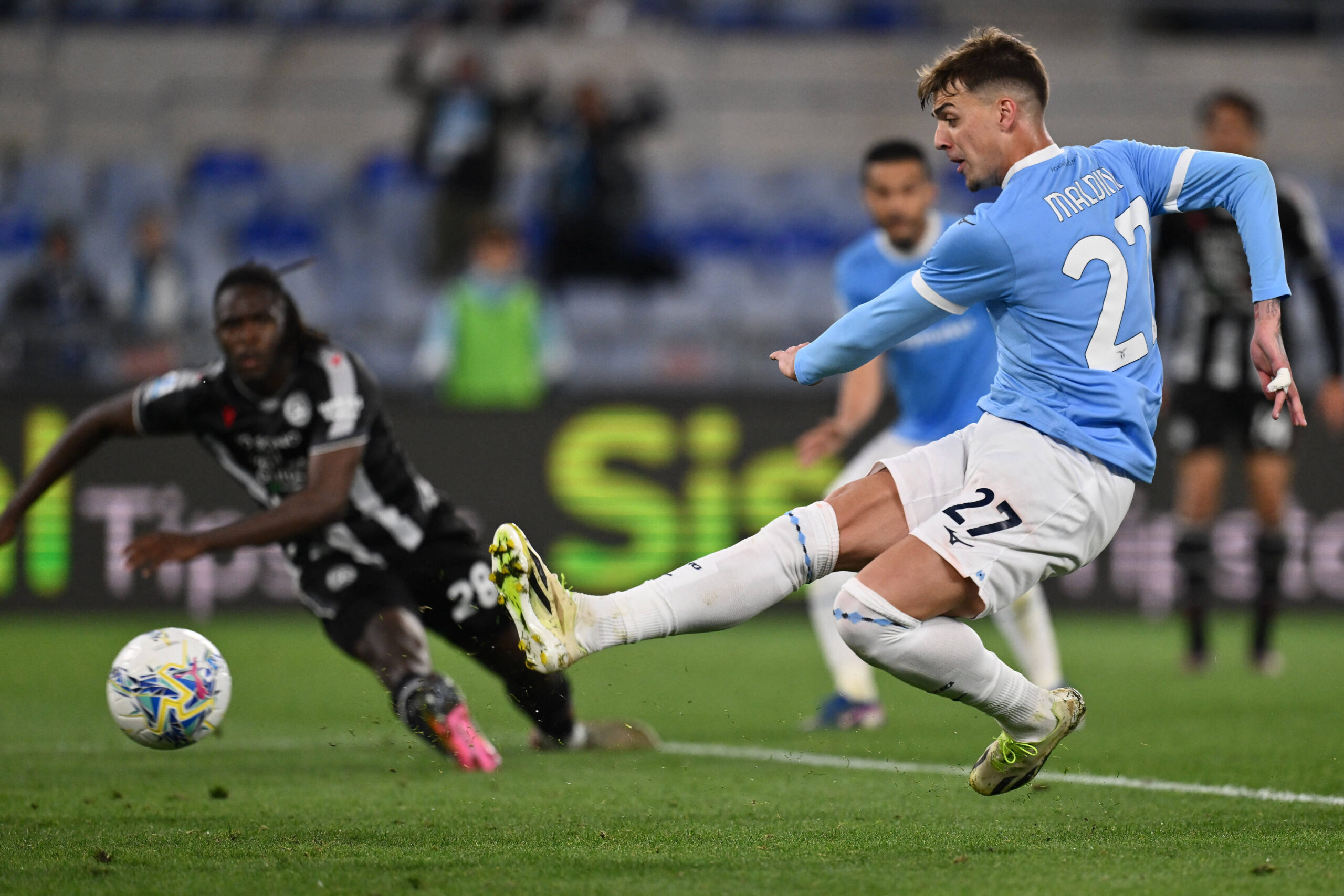 Daniel Maldini in gol contro l'Udinese