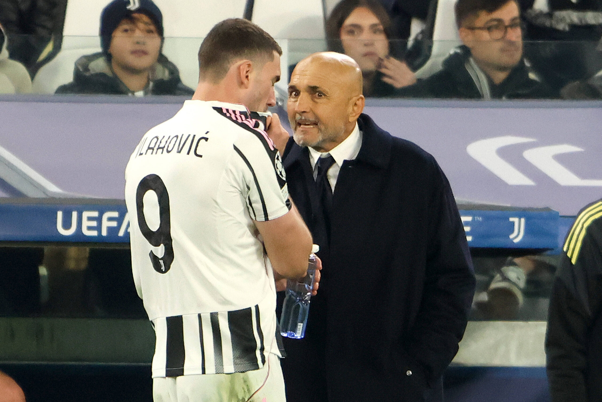 Spalletti e Vlahovic a colloquio