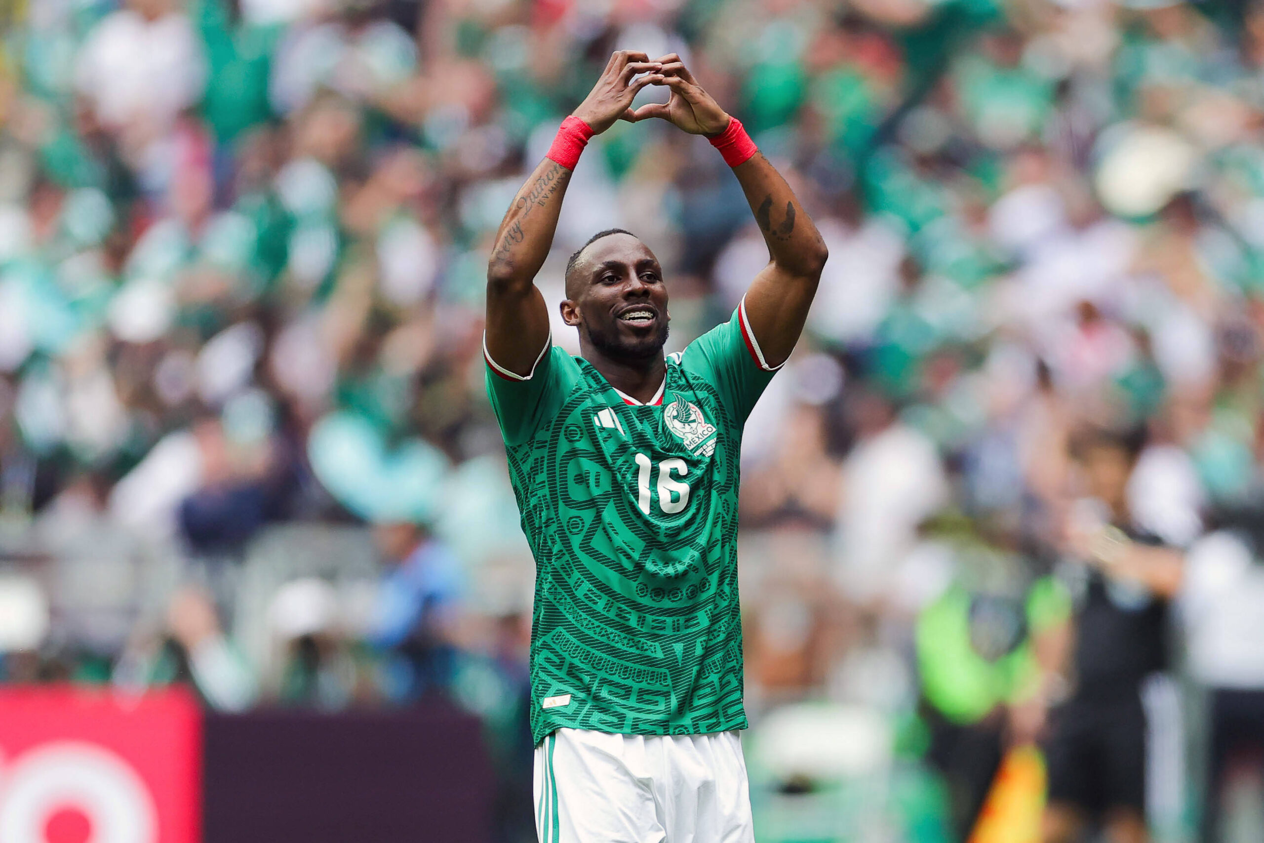 FIFA World Cup, WM, Weltmeisterschaft, Fussball 2026 FIFA WORLD CUP 2026 MEXICO VS SOUTH AFRICA 11062026 MEXICO CITY, MEXICO. Action photo of Julian Quinones of the Mexico national team, Nationalteam celebrating a goal against South Africa, during the opening game of the FIFA World Cup 2026, held at the Estadio Ciudad de MÃ xico of Mexico City./Foto de accion de Julian Quinones de la Seleccion Nacional de Mexico, celebrando un gol en contra de Sudafrica, juego inaugural de la Copa del Mundo 2026 de la FIFA, celebrado en el Estadio Ciudad de MÃ xico de la Ciudad de MÃ xico. PHOTO BY IMAGENSHOP AGENCIA FOTOGRAFICA MEXICO CITY MEXICO CITY MEXICO *** FIFA WORLD CUP 2026 FIFA WORLD CUP 2026 MEXICO VS SOUTH AFRICA 11062026 MEXICO CITY, MEXICO Action photo of Julian Quinones of the Mexico National team, celebrating a goal against South Africa, during the opening game of the FIFA World Cup 2026, held at the Estadio Ciudad de MÃ xico of Mexico City Action photo of Julian Quinones of the Mexico National team, celebrating a goal against South Africa, during the opening game of the FIFA World Cup 2026, held at the Estadio Ciudad de MÃ xico of Mexico City PHOTO BY IMAGENSHOP AGENCIA FOTOGRAFICA MEXICO CITY MEXICO CITY MEXICO CITY MEXICO CITY MEXICO Copyright: xYOALIxMARTINEZx