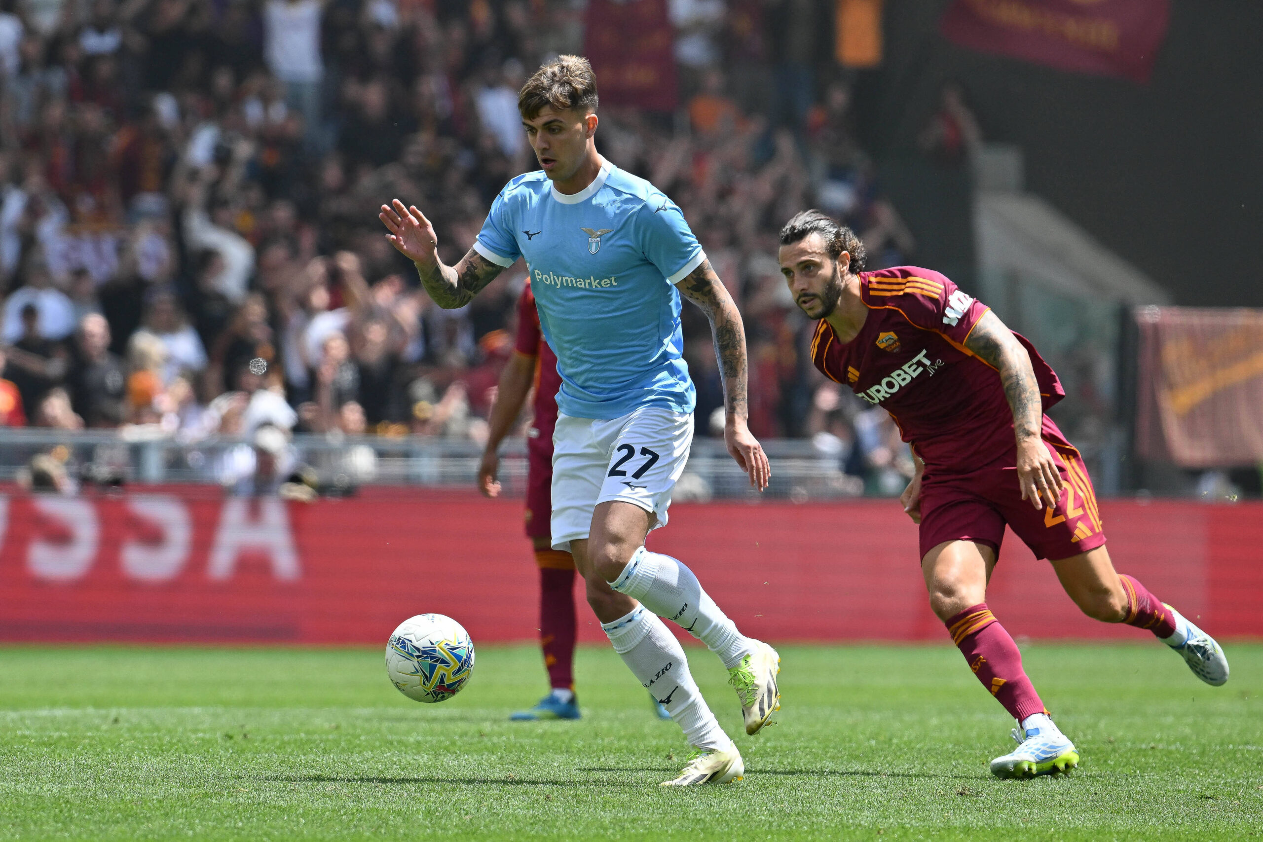 Daniel Maldini con la maglia della Lazio