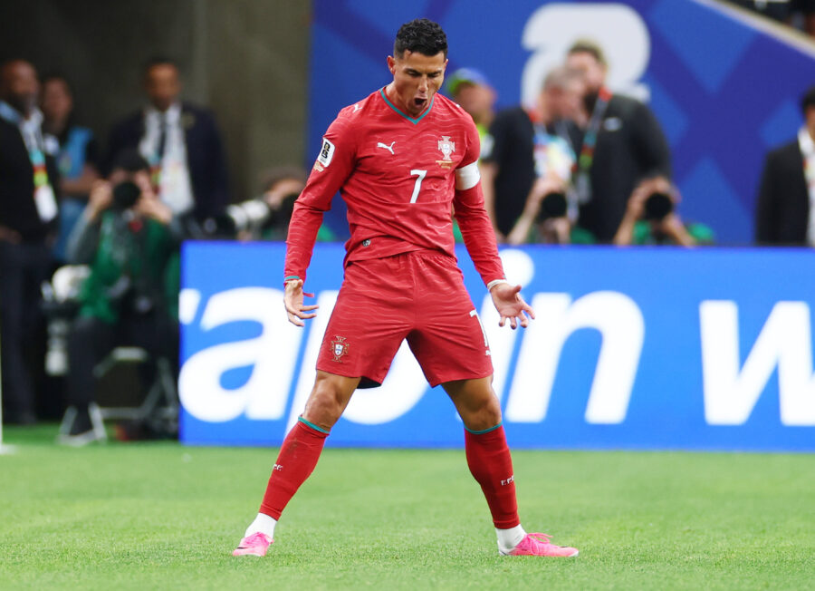 Cristiano Ronaldo esulta dopo il gol