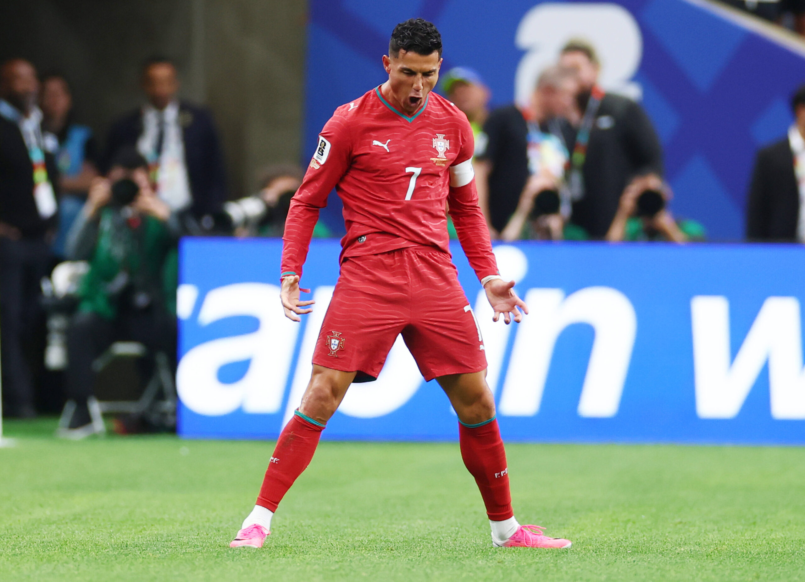 Cristiano Ronaldo esulta dopo il gol