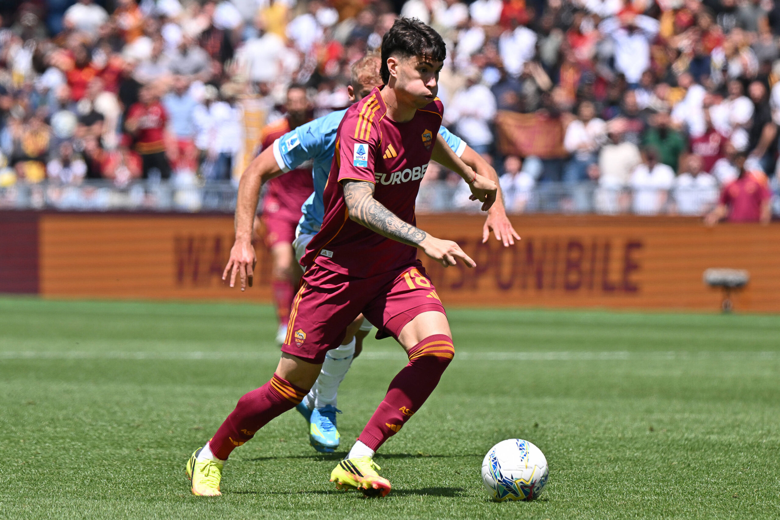 Soule in azione con la Roma