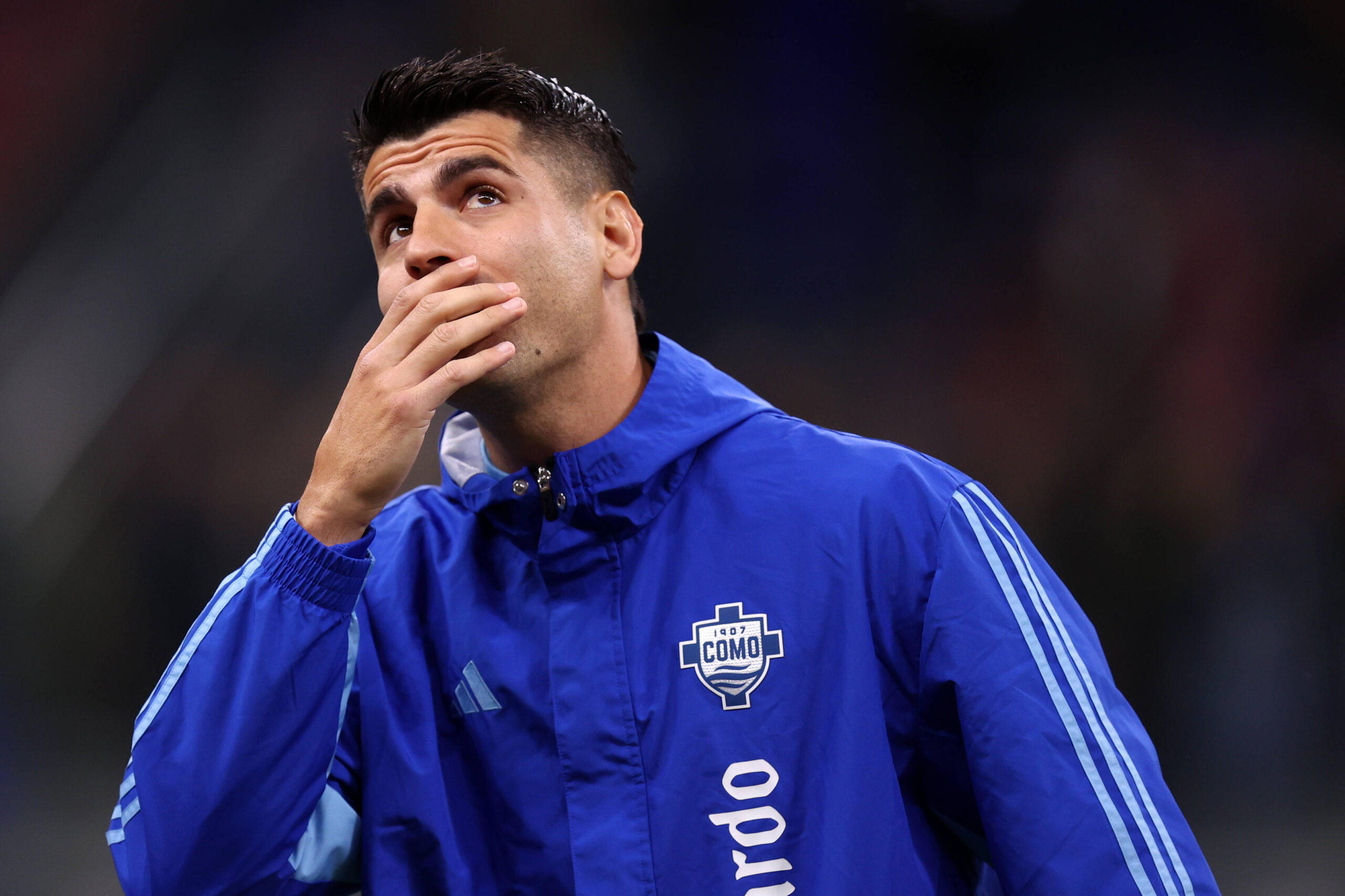 Morata con la divisa del Como