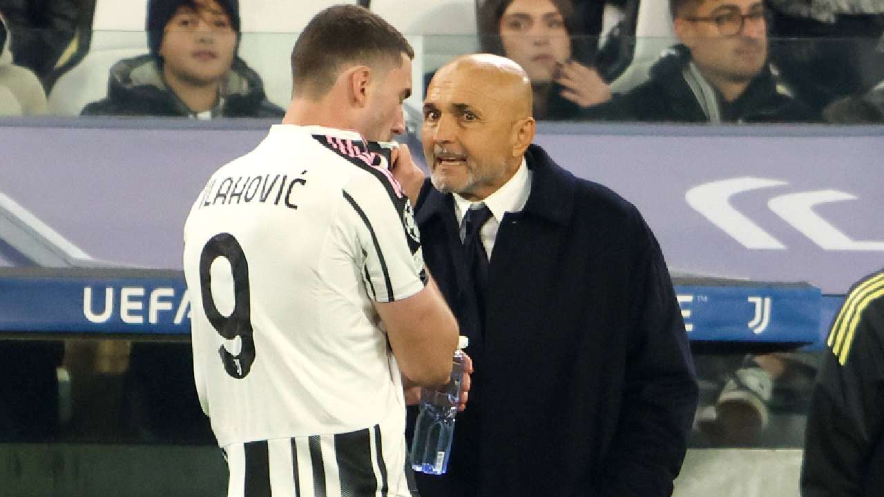 Dusan Vlahovic e Luciano Spalletti