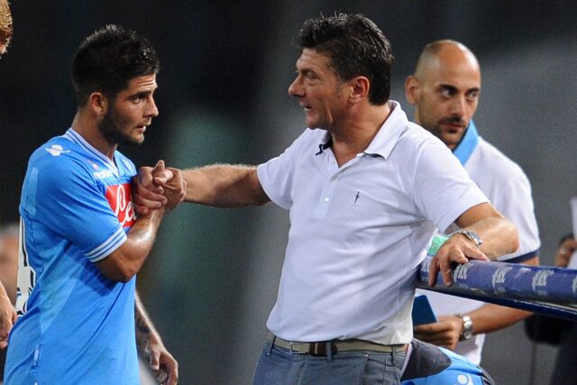 Walter Mazzarri e Lorenzo Insigne ai tempi del Napoli