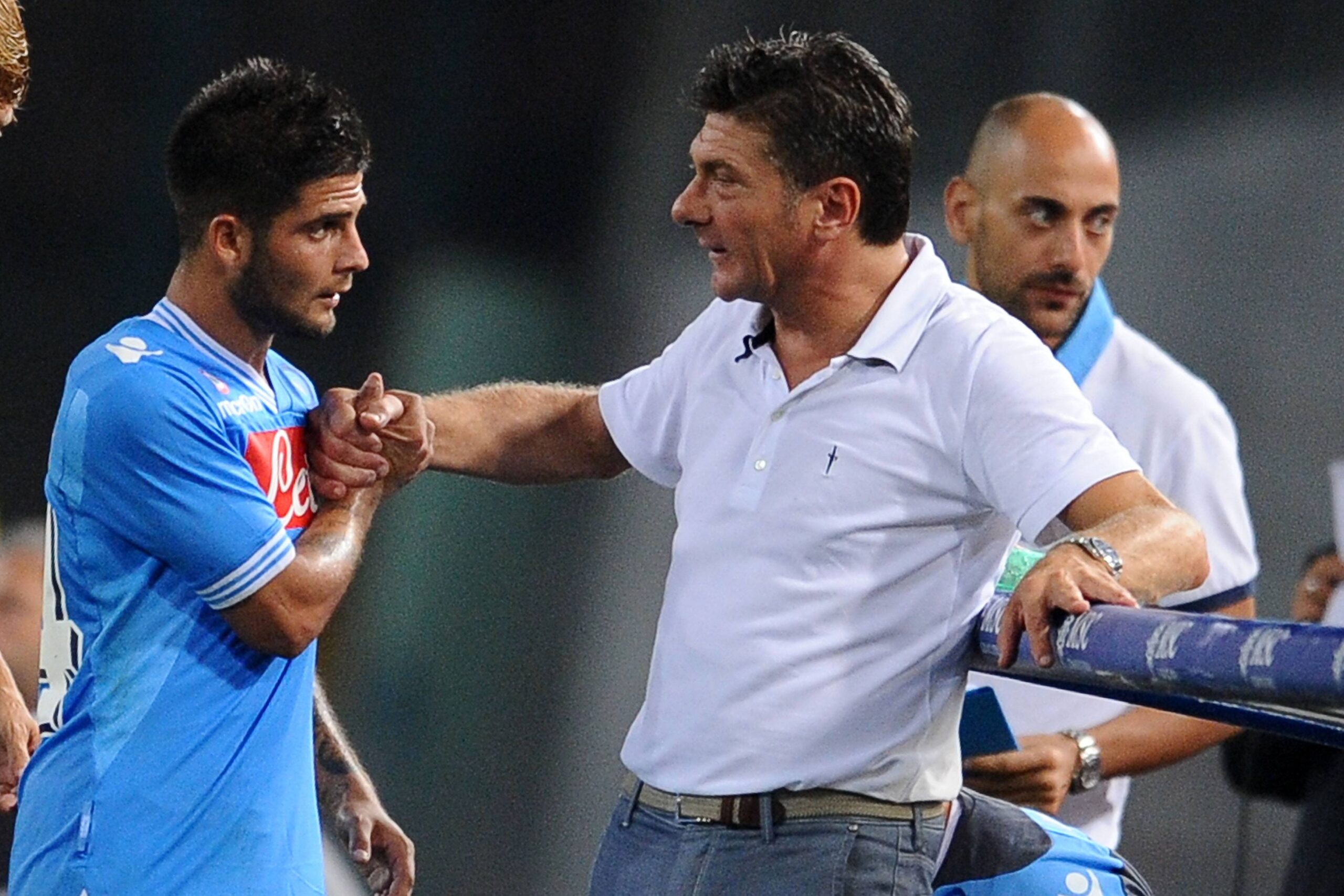 Walter Mazzarri e Lorenzo Insigne ai tempi del Napoli