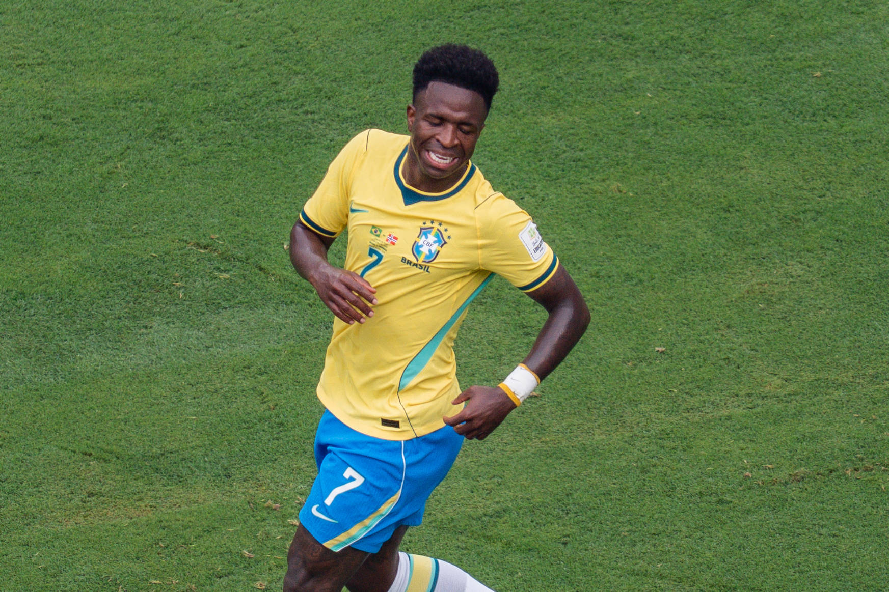 Vinicus durante i Mondiali con il Brasile