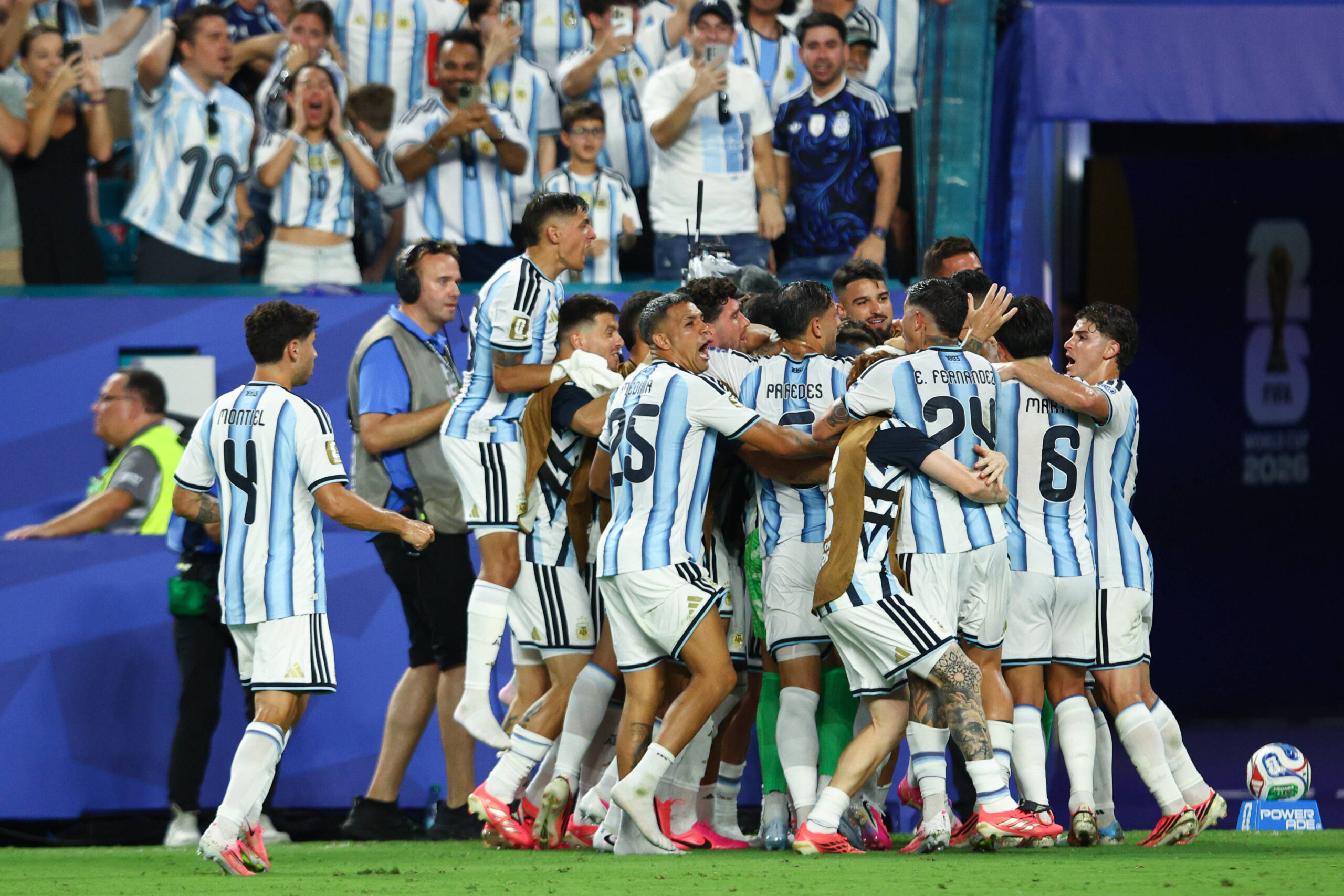 L'esultanza dell'Argentina contro Capo Verde