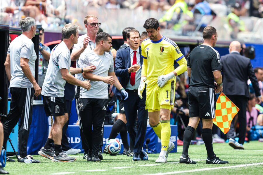 Courtois e Rudi Garcia a colloquio