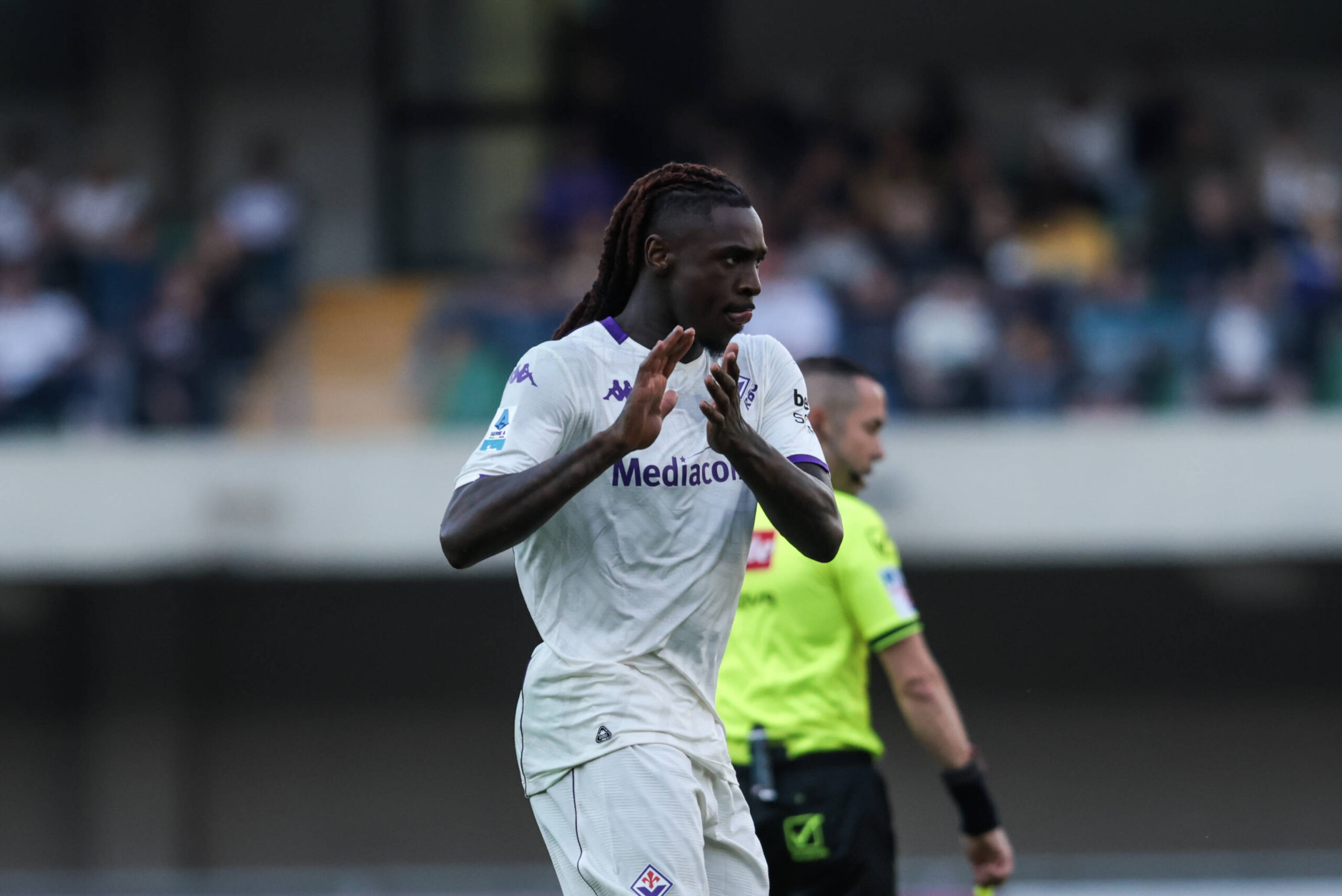 Moise Kean in Verona-Fiorentina