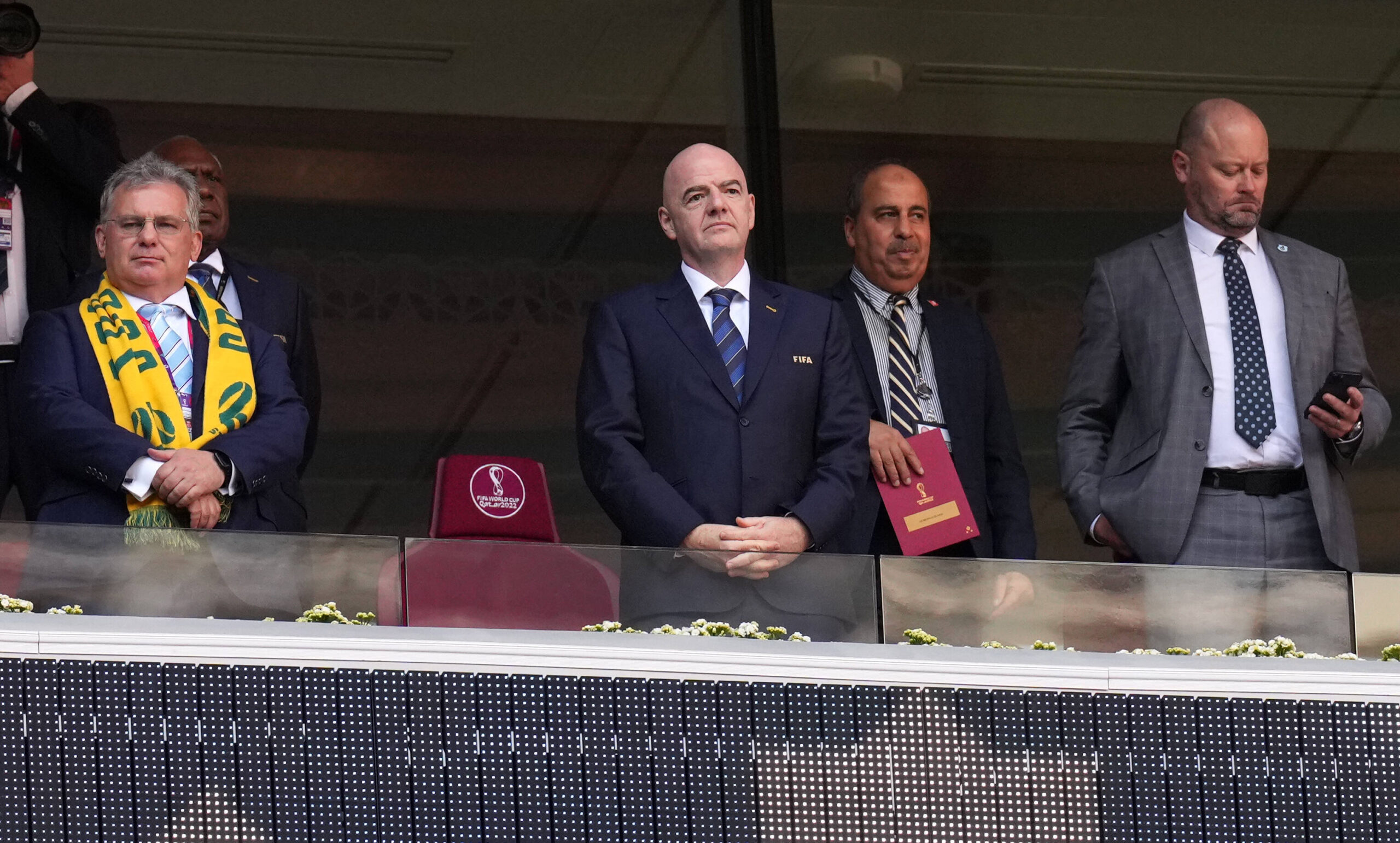 Gianni Infantino durante Tunisia-Australia