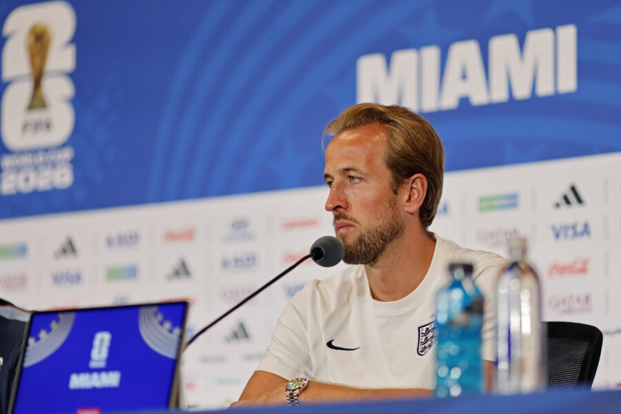 Harry Kane in conferenza stampa