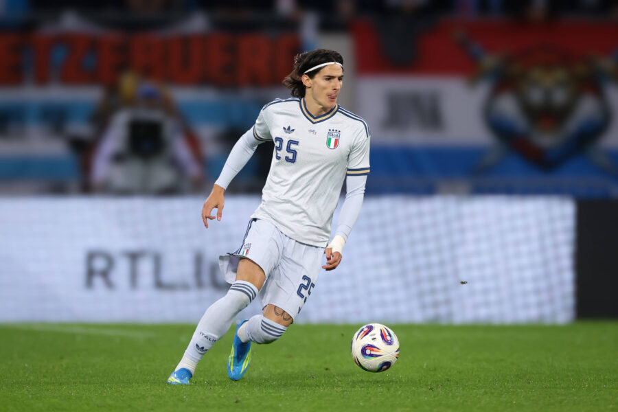 Fortini con la maglia dell'Italia