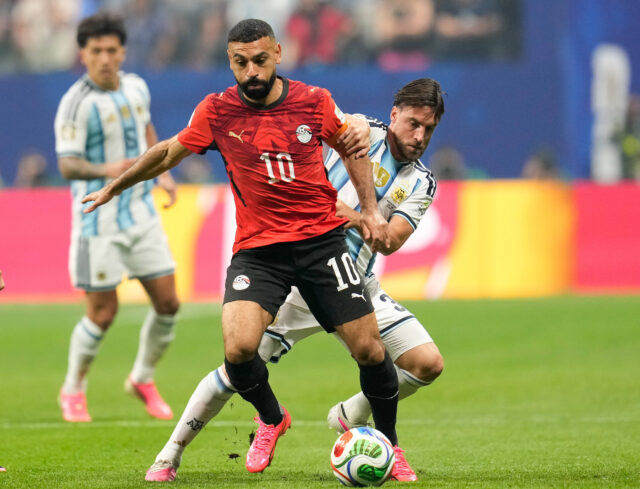 Mohamed Salah durante Egitto-Argentina