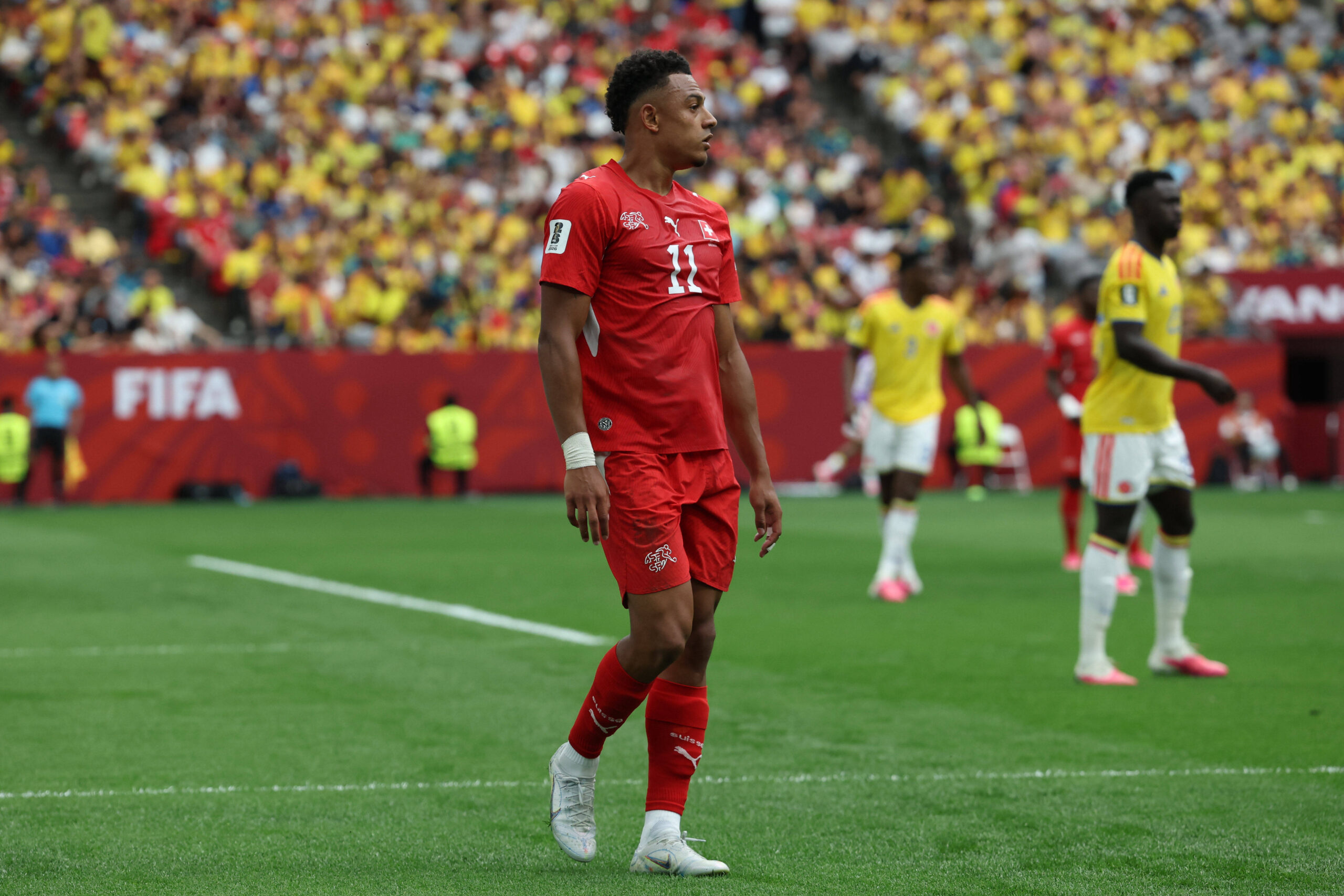 Ndoye durante Svizzera-Colombia