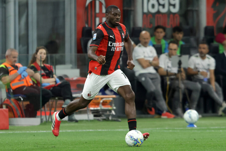 Fofana durante una partita del Milan