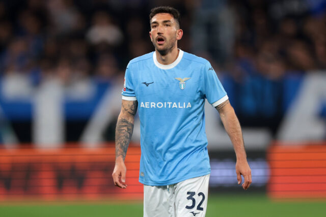 Cataldi in azione con la Lazio