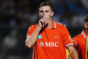 Lucca durante un'amichevole con il Napoli