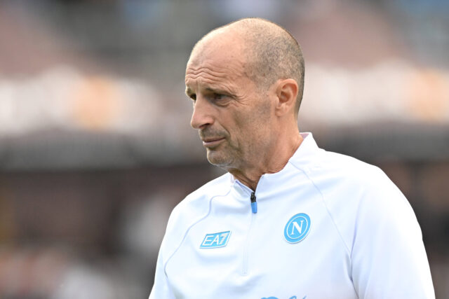 MASSIMILIANO ALLEGRI Coach, Napoli, 2026-27 Friendly Match, Napoli-Carrarese 2-0, azione, action, single shot, portrait, close up 2026-27 AMICHEVOLE NAPOLI-CARRARESE 2-0