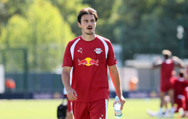 Elmas in allenamento con il Lipsia