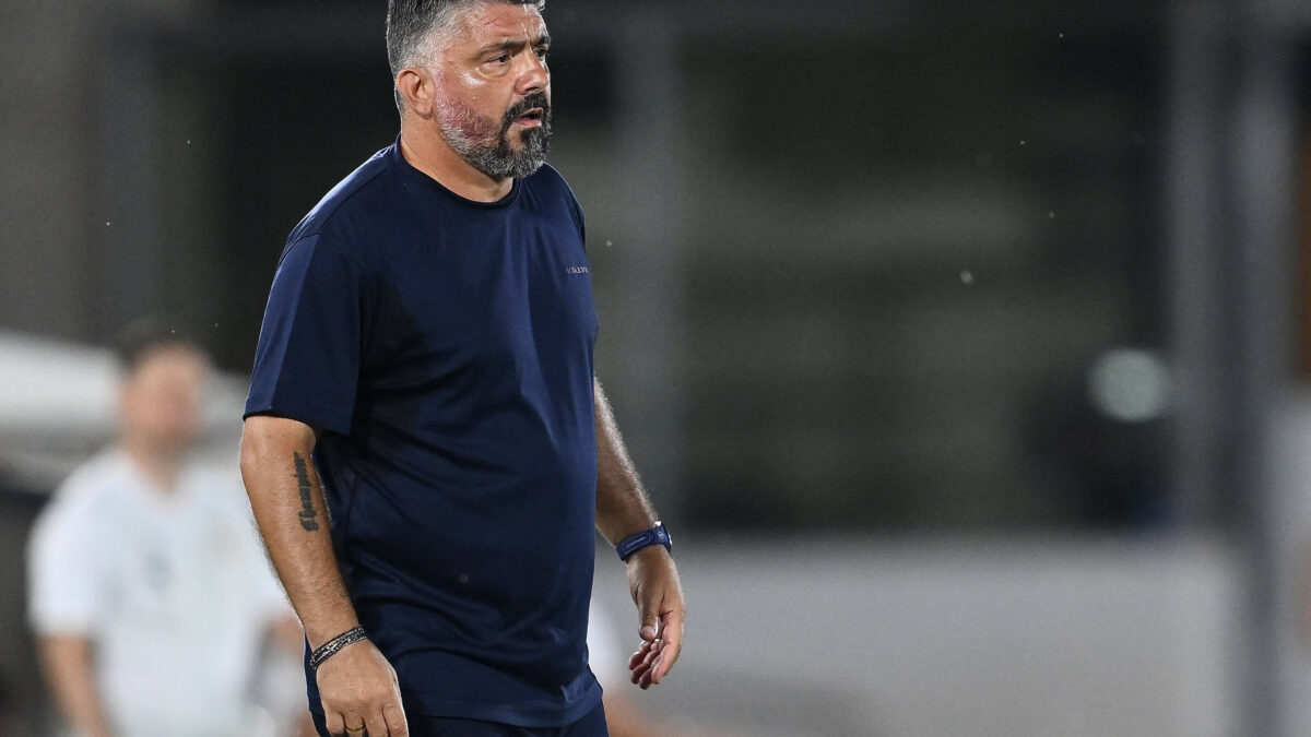 SOCCER - Friendly Match - Ascoli vs. Lazio Photo by IPA ABACAPRESS.COM87202718 - Gennaro Gattuso, head coach of S.S. Lazio, takes part in a preseason friendly match between Ascoli Calcio 1898 and S.S. Lazio at the Cino and Lillo Del Duca Stadium on August 2, 2026, in Ascoli, Italy. Ascoli Piceno Italy PUBLICATIONxNOTxINxFRAxUK Copyright: xIPAxSport ABACAx