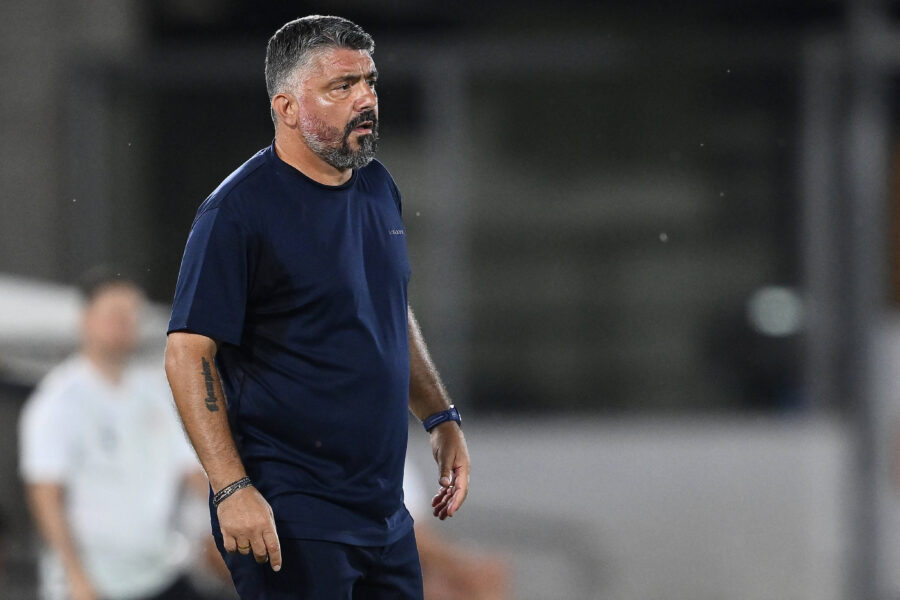 SOCCER - Friendly Match - Ascoli vs. Lazio Photo by IPA ABACAPRESS.COM87202718 - Gennaro Gattuso, head coach of S.S. Lazio, takes part in a preseason friendly match between Ascoli Calcio 1898 and S.S. Lazio at the Cino and Lillo Del Duca Stadium on August 2, 2026, in Ascoli, Italy. Ascoli Piceno Italy PUBLICATIONxNOTxINxFRAxUK Copyright: xIPAxSport ABACAx