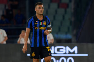 Lautaro Martinez in amichevole con l'Inter